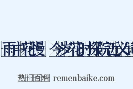 雨中花慢·今岁花时深院近义词是什么意思的图片